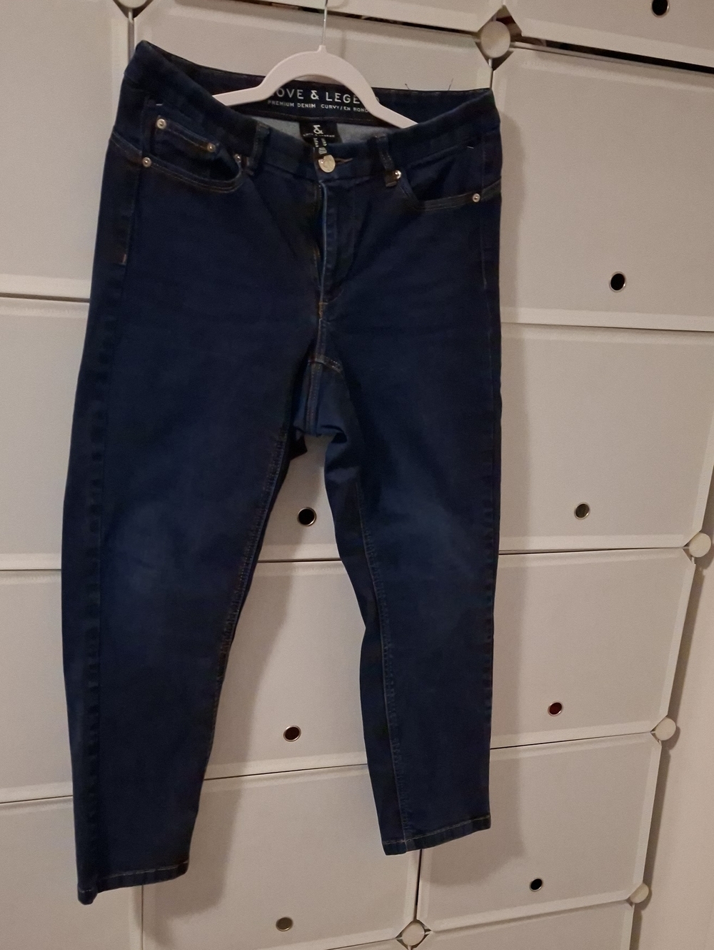 Love & Legend Dark Blue Ankle Crop Stretch Jeans